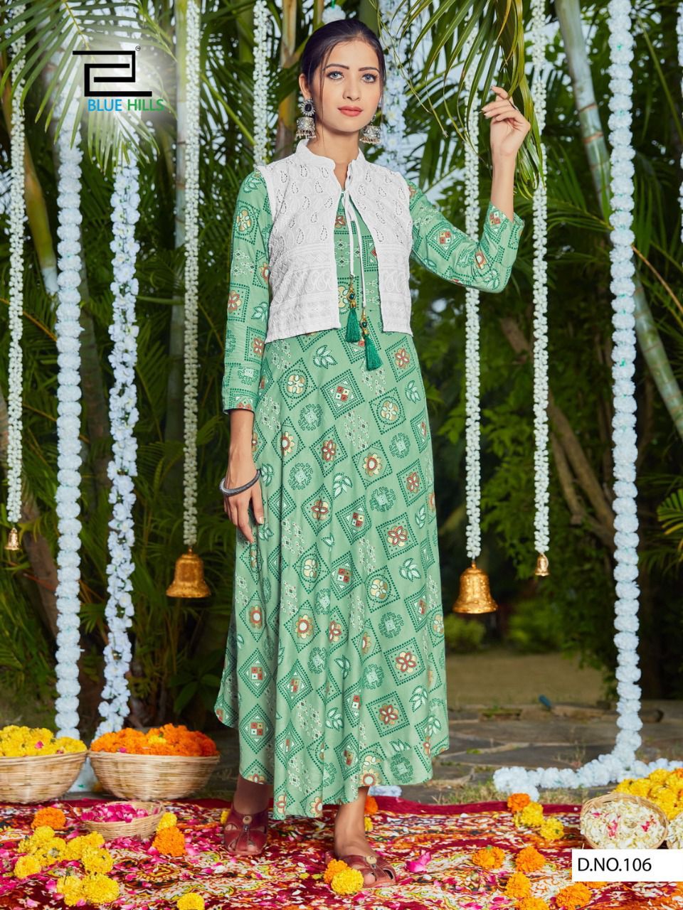 Blue Hills Stopwatch Latest Ethnic Wear Rayon Anarkali Kurti With Koti Collection